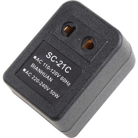 Neuester Aufwärts-Spannungswandler-Adapter 110 V (US) auf 220 V (US/EU), Schwarz, 1 Stück