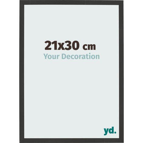 yd. - Cadre photo 21x30 - Noir Grain de Bois - MDF - Bologna (1/5)