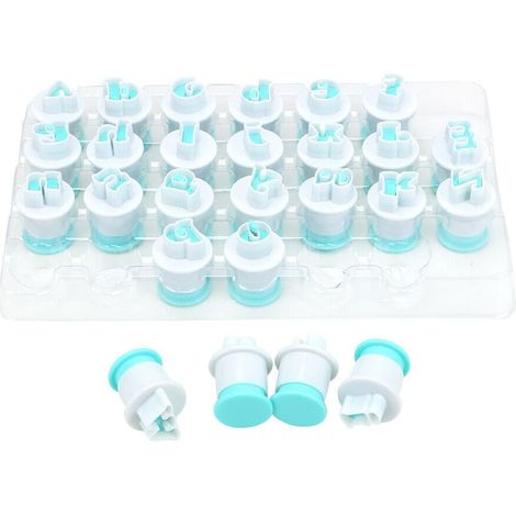 Cookie Cutter - Alphabet Lowercase Letters Set - Baking Tool for Fondant Icing Decoration - 26 Pieces (1/5)