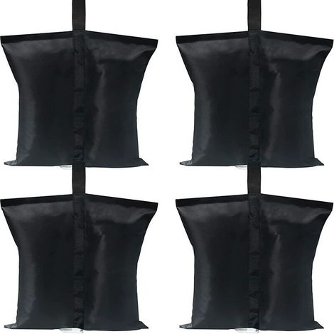 Set mit 4 industrietauglichen Gewichtssäcken für Faltpavillons, Faltzelte für den Außenbereich, Gegengewichte, Vier-Ecken-Zeltfußsäcke, schwarz. (1/5)