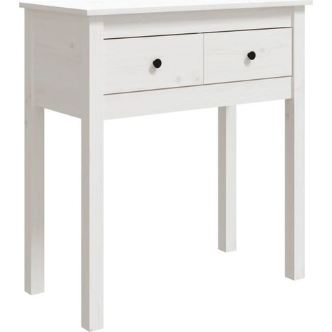 Maison Exclusive - Mesa consola de madera maciza de pino blanco 7