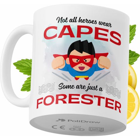Taza divertida para un guardabosques. Taza de café/té con diseño gráfico y texto humorístico. Taza ideal para cumpleaños, santos, días festivos. Taza premium para ocasiones especiales en casa, la ofic (1/5)