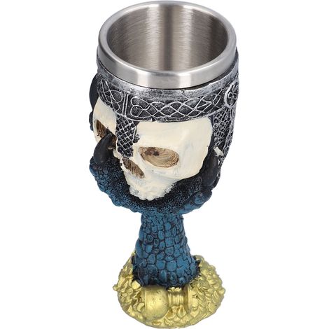 Verre à vin tête de mort avec intérieur en acier inoxydable, personnalisé, pour la maison (1/5)