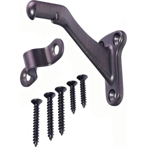 Lot de 3 supports de main courante en bronze huilé, supports d'escalier ORB de 7,6 cm, matériel de support robuste pour escaliers, support de rampe d'escalier domestique avec vis, support (1/3)