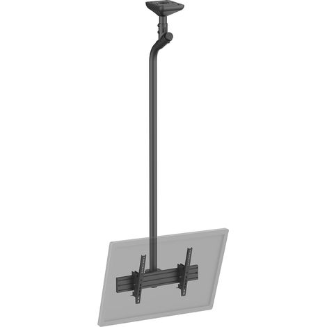 Support TV plafond inclinable 1 écran 43''- 75'' Hauteur 225cm noir (1/3)