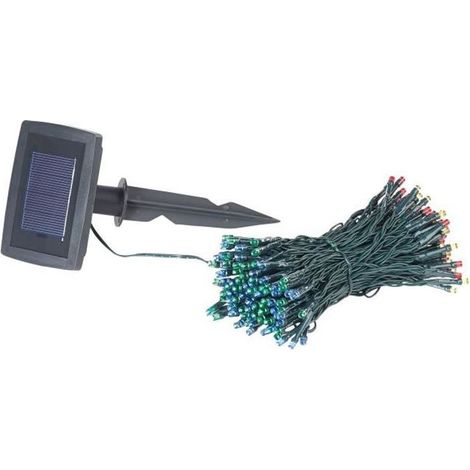 100 LED guirlande lumineuse solaire, 10 m, multicolore, étanche IP44, pour jardin balcon terrasse extérieur (1/3)