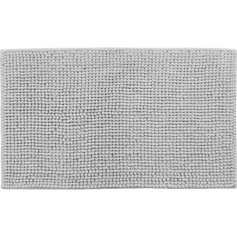 Tapis de bain - Ultra absorbant - Antidérapant - Lavable en machine - Convient pour la douche et la baignoire - Gris (1/5)