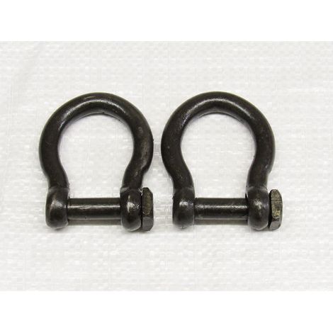 X2 3/8" X 3/8" Self Colour Square Head Trawler Bow Shackles - Fishing Trawling Marine Commercial (1/2)