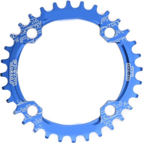 Couronne de vélo FMFXTR 104 BCD 32T, étroite et large, pour VTT, chaîne ronde, bleue (1/5)