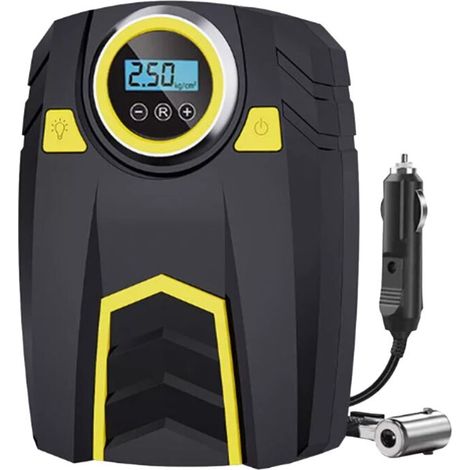 Pompe à Air pour Voiture, Gonfleur De Pneus De Voiture, Éclairage de Nuit Compact avec 3 Niveaux de Luminosité pour Maison, Jouets et Équipements Sportifs (1/5)