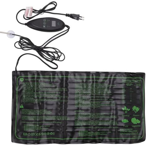 Tapis chauffant pour semis 30W 6 vitesses Coussin chauffant étanche réglable en température 220V240V EU Plug (1/4)