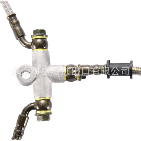 Front disc brake master cylinder hydraulic caliper assembly, 1-to-2 front disc brake 50cc-125cc ATV, (1/4)