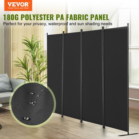 Cloison de séparation en tissu, séparateur de pièce pliable à 4 panneaux, paravent de confidentialité intérieur pour bureau, chambr… (1/5)