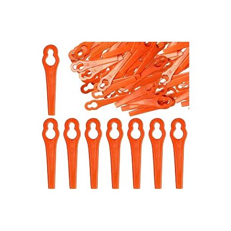 50 cuchillas de plástico para cortacésped, cuchillas de plástico para cortacésped, accesorios para cortacésped (1/5)