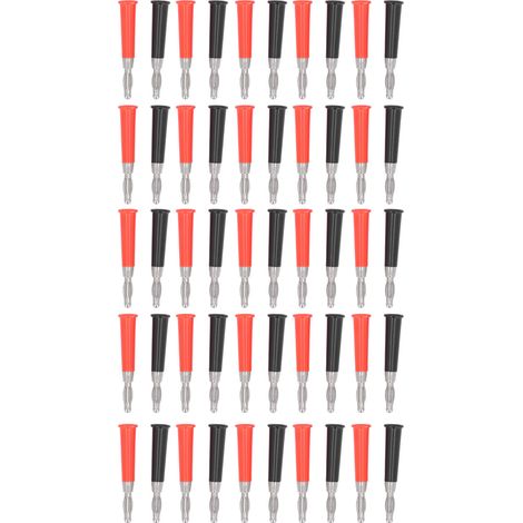 25 Bananenstecker aus ABS-Zinklegierung, männlicher Laternenstecker, lötbar für 4-mm-Stecker, 25er-Packung (1/5)