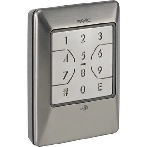 Faac – Émetteur radio à combinaison 433MHz – Installation murale ou sur colonne – Alimentation batterie CR2450 – Protection IP54 (1/5)