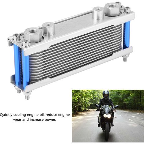 Refroidisseur d'huile moteur moto en aluminium amélioré radiateur de refroidissement universel 50CC-200CC (1/5)