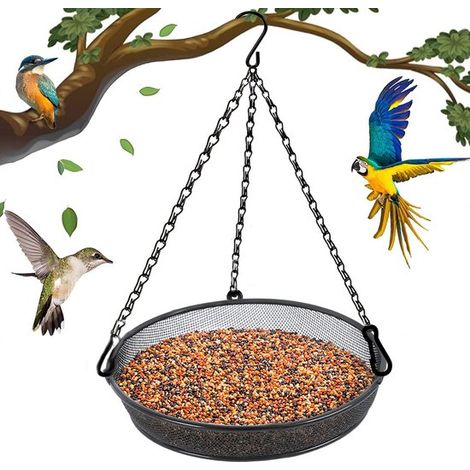 Mangiatoia in rete metallica, mangiatoia sospesa, mangiatoia da esterno, mangiatoia per uccelli, abbeveratoio per uccelli, mangiatoia (1/5)