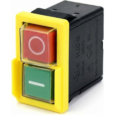 KJD 6 Interrupteur de remplacement universel 250V 4A, interrupteur machine outil, Interrupteur d'arrêt d'urgence universel (1/5)
