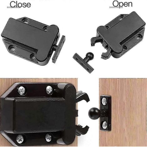 Loquets de porte à ouverture par pression Lequeen - Lot de 6 - KF Touch LockWHBYV (1/4)