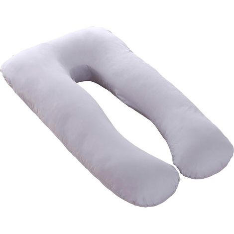 Taie d'oreiller en coton lavable et confortable pour oreiller de maternité en forme de U, idéale pour les personnes dormant sur le côté. (1/5)