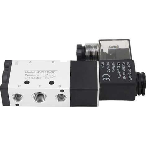 Électrovanne 4V210‑08 à 2 positions et 5 voies, commande de vérin, inverseur, vanne pneumatique 110 V CA