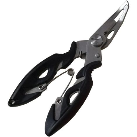 Pince à pêche multifonction, ciseaux, coupe-leurre, extracteur d'hameçon, outils de pêche, 1 pc (noir)