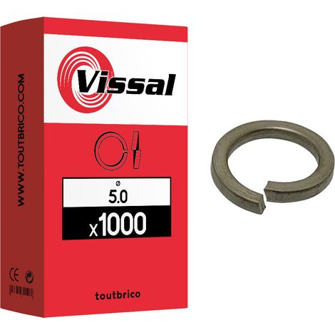 1000 rondelles à ressort Ø 5mm brut - Vissal (1/2)