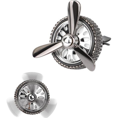 (noir) Assainisseur D'air De Voiture Clout De Diamant, Diffuseur De Voiture Mignon, Assainisseur D'air Hlice Rotative, Ornement De Diffuseur D'ar (1/5)