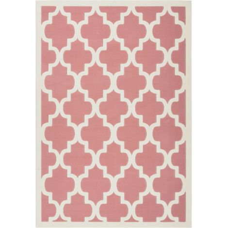 Tapis Vintage à Poils Courts "Manolya" Rose 160 x 230 cm (1/4)