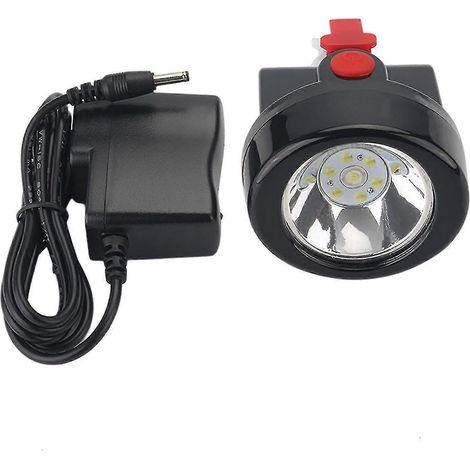 Lampe de mineur rechargeable intégrée, lampe frontale de mineur LED sans fil, lampe de pêche