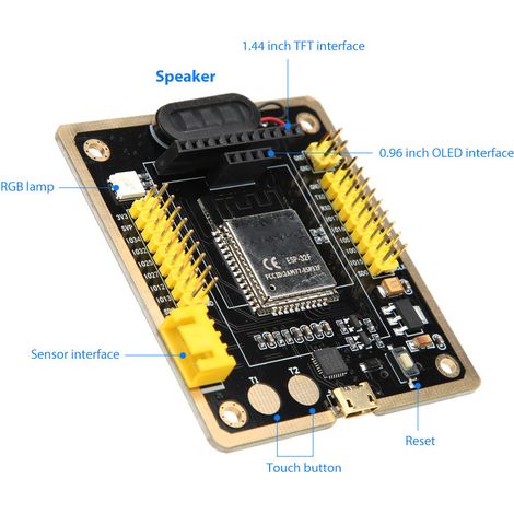 Le kit de développement Goouuu ESP-32F WiFi Bluetooth, module de contrôle IoT, est compatible avec les cartes de développement Arduino et les écrans LCD OLED. (1/5)