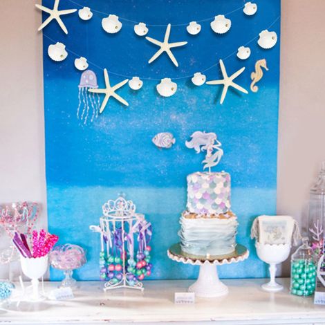 Guirlande En Carton Étoile De Mer - Décoration Murale Plage Thème Océan - Pour Mariage Sirène Anniversaire Bébé - Lot De 1
