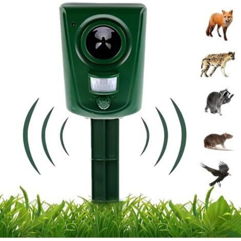 Répulsif à ultrasons pour chats – Fonctionne sur piles – Étanche – Détecteur de mouvement pour une utilisation extérieure, convient pour le jardin, la cour, les champs, la ferme, les chiens, les oisea (1/5)