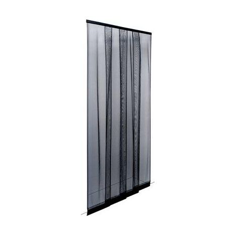 ZANZARIERA PORTA ECCO STRIP A STRISCE IRS POLIESTERE NERO CM 140 H.CM 250