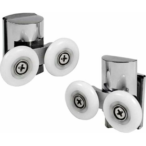 YMYNY Roulettes pour Porte de Douche , Haut et Bas, 23mm, Galets Coulissants - Lot de 2 pièces