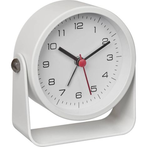 TFA Dostmann 60.1042.02 à quartz Réveil blanc Heures de réveil 1 mécanisme d'horloge silencieux (1/4)