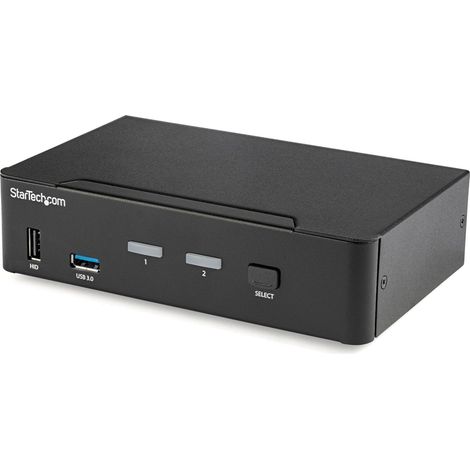 StarTech.com Switch KVM DisplayPort 2 porte - 4K 60Hz - Singolo schermo - Switch KVM USB UHD DP 1.2 a doppia porta - Hub USB 3.0 integrato e audio - Dell HP Apple Lenovo - Conforme a TAA (1/5)
