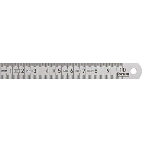 Biegsamer Stahlmaßstab 100x13 mm rostfrei FORUM