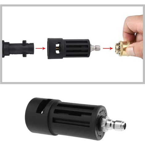 Adaptateur pour Nettoyeur Haute Pression 1/4" à Connexion Rapide Compatible avec K2K7 Compatible avec Nettoyeurs Haute Pression (1/3)