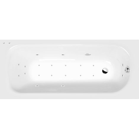 EBRO Baignoire balnéo, 170x75x39cm, Active Hydro-Air, chrome (1/4)