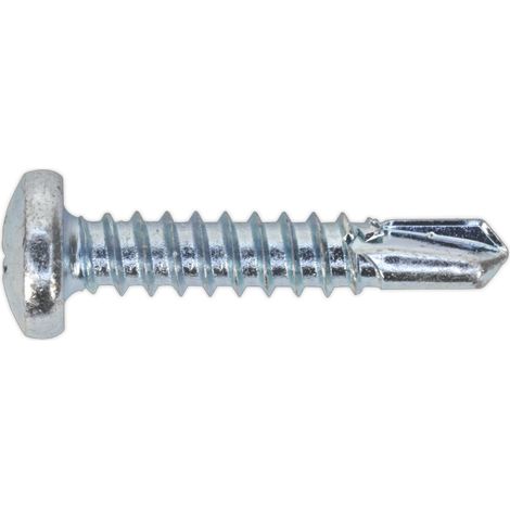 Sealey Zinc Plated Self-Drilling Pan Head Phillips Screw 4.8 x 25mm - Pack of 100 SDPH4825