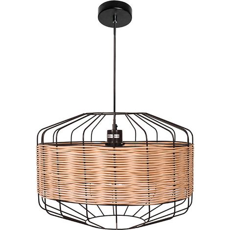 Lámpara de techo colgante SOLANGE 45d Rattan (1/3)