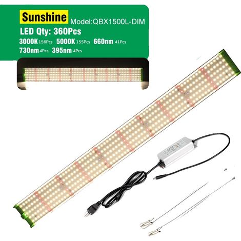 Lampada LED per coltivazione da 150 W, spettro completo, dimmerabile, simile alla luce solare (1/2)