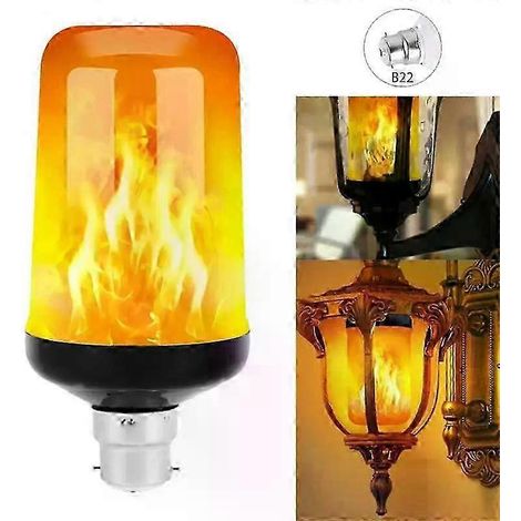 Ampoule LED E27 effet flamme, lampe à feu, lumière vacillante dynamique, 6 W, 110-220 V, pour éclairage d'ambiance et veilleuses. (1/5)