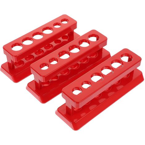 Lot de 3 supports pour tubes à essai en plastique - Matériel pédagogique scolaire-16X5X5CM-Random Color (1/3)