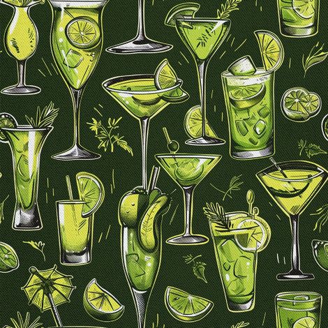 TISSUS DÉCORATIFS D'EXTÉRIEUR OXFORD - Motif Cocktail  DX8754 (1/5)