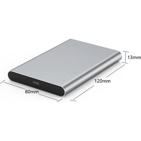 3X Boîtier USB Type-C pour Disque Dur Mobile SATA SSD/HDD USB 3.1 2,5 Pouces (1/5)