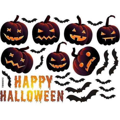 1 Stück Kürbisaufkleber für Halloween-Dekorationen (1/3)
