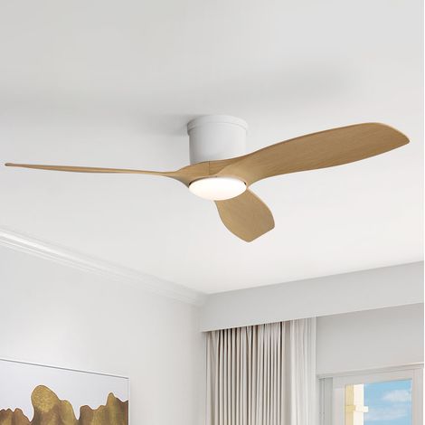 Ventilador de techo plano 132 cm ABS blanco LED 18 W con mando y temporizador - CHICFURN (1/5)